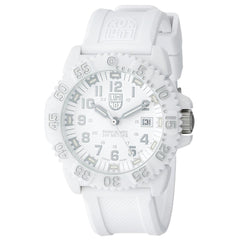 Luminox 3057.WO Men's Navy Seal Colormark White Dial White Silicone Strap Dive Watch