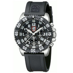 Luminox 3181 Men's Sea Colormark Chronograph Black Dial Rubber Strap Steel Dive Watch