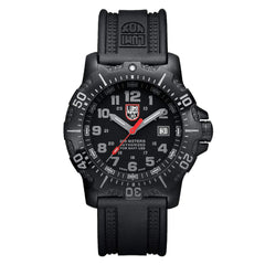 Luminox 4221.NV Men's Black Silicone Strap Swiss Quartz Sea ANU 4200 Black Dial Date Watch