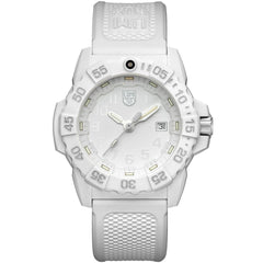 Luminox Men's Quartz Watch - Navy Seal White Dial Rubber Strap | 3507.WO