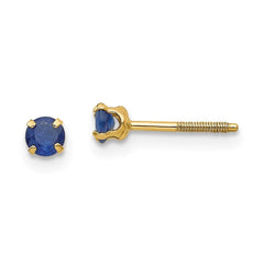 Madi K Kid's 14k  3mm Sapphire Birthstone Earrings