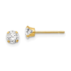 Madi K Kid's 14k  4mm CZ Post Earrings