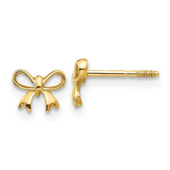 Madi K Kid's 14k  Bow Post Earrings