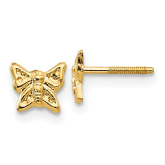 Madi K Kid's 14k  Butterfly Screwback Earrings