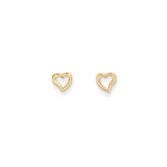 Madi K Kid's 14k  Double Heart Post Earrings