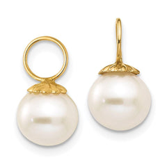 Madi K Kid's 14k  FW Cultured Pearl Hoop Enhancers