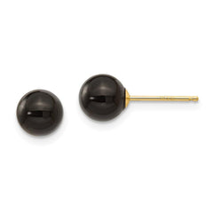 Madi K Kid's 14k  Onyx Bead Earrings
