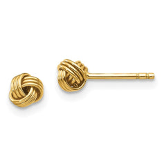 Madi K Kid's 14k  Polished Love Knot Post Earrings
