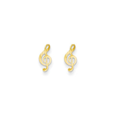 Madi K Kid's 14k  Polished Musical Note Post Earrings