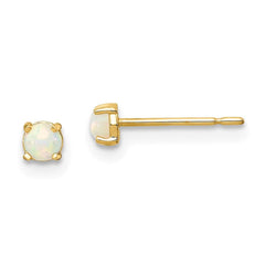 Madi K Kid's 14k  Synthetic Lab Created Opal Post Earrings