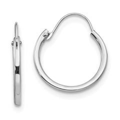 Madi K Kid's 14k  White Gold Hoop Earrings