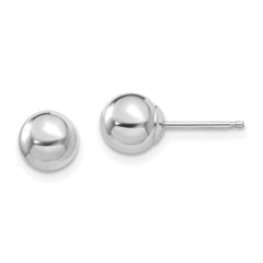 Madi K Kid's 14k White Gold  Polished 6mm Ball Post Earrings