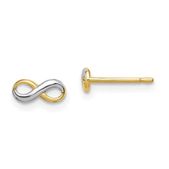Madi K Kid's 14k w/Rhodium  Infinity Post Earrings