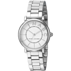 Marc Jacobs Women's Quartz Watch - Classic White Dial Stainless Steel Bracelet | MJ3525