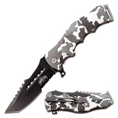 Master USA Knife - Tanto Serrated Edge Blade Spring Assisted Linear Lock | MU-A102GY