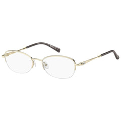 Max Mara Women's Eyeglasses - Light Gold Oval Frame | MM1382-03YG-52-18-140