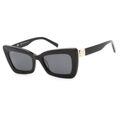 MCM Women's Sunglasses - Grey Lens Black Plastic Cat Eye Shape Frame | MCM703S 001