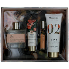 Memoire Archives Unisex Gift Set - Garden Party Fresh Floral Fragrance Notes, 4 Piece
