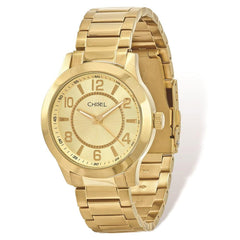Mens Chisel IP-plated Stainless Steel Gold Dial Watch