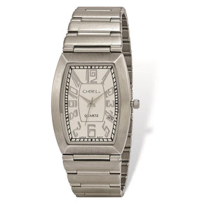 Chisel Ladies Stainless Steel White Tonneau Dial Watch Ladies Chisel Stainless Steel White Tonneau Dial Watch  main image 2