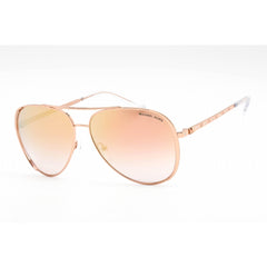 Michael Kors Women's Sunglasses - Full Rim Rose Gold Metal Aviator | 0MK1101B 11086F