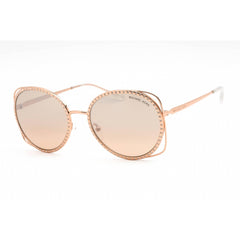 Michael Kors Women's Sunglasses - Full Rim Rose Gold Metal Round | 0MK1118B 11088Z