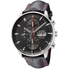 Mido Men's Chrono Watch - Commander II Black Dial Black Leather Strap | M0164141605100