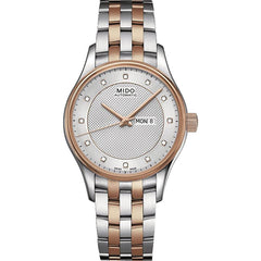 Mido Women's Automatic Watch - Belluna Silver Dial Two Tone Bracelet | M0012302203691