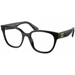 Miu Miu Women's Eyeglasses - Black Plastic Square Frame Fixed Nose Pad | 02VV 1AB1O1