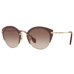Miu Miu Women's Sunglasses - Amaranth/Pale Gold Frame Brown Lenses | 53RS-UA50A652