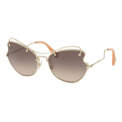 Miu Miu Women's Sunglasses - Pale Gold and Light Brown | MIU MIU 0MU 56RS ZVN3D061