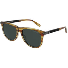Montblanc Men's Sunglasses - Havana and Black Frame Green Lens | MONT BLANC MB0031S 4