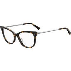 Moschino Women's Eyeglasses - Dark Havana Plastic Cat Eye Frame | MOSCHINO MOS546 86