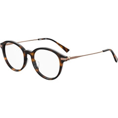 Moschino Women's Eyeglasses - Dark Havana Plastic Round Frame | MOSCHINO MOS566/F 86