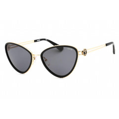 Moschino Women's Sunglasses - Black Cat Eye Metal Frame Grey Lens | MOS095/S 0807 IR