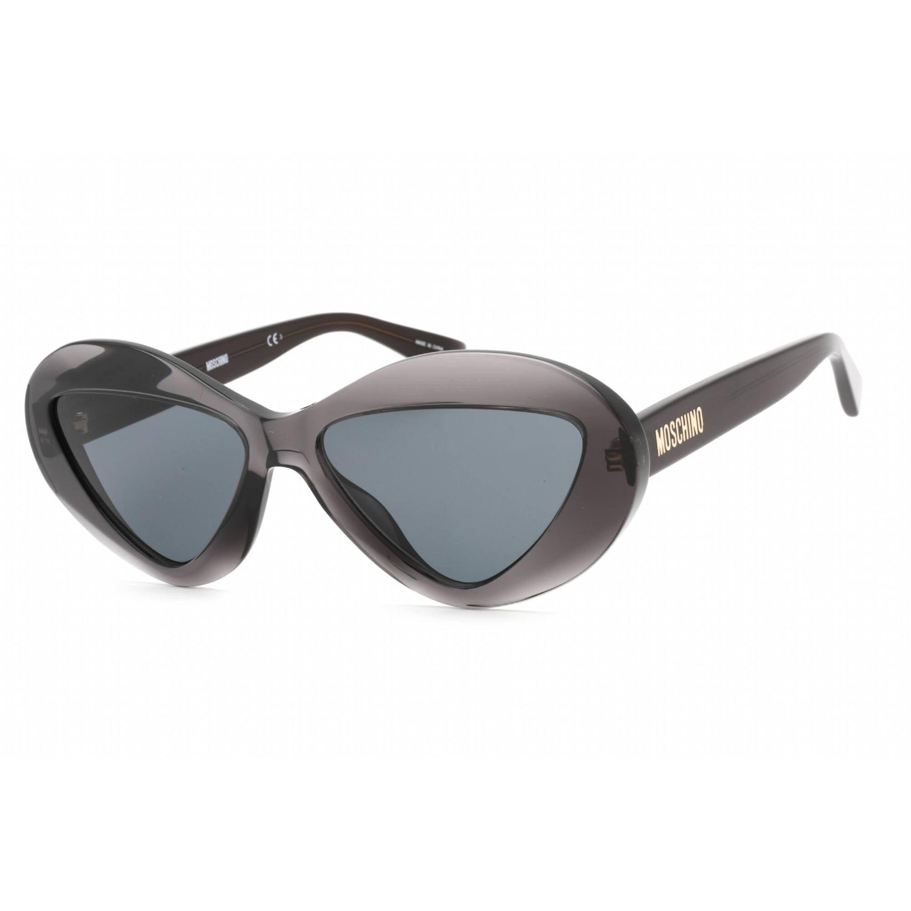 moschino goggles Moschino Women's Sunglasses - Grey Cat Eye Plastic Frame Grey Lens