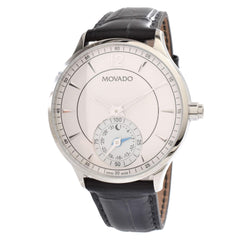 Movado 0660007 Men's Circa Motion Black Leather Strap Beige Dial Bluetooth Smartwatch