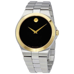 Movado Men's Bracelet Watch - Museum Classic Swiss Quartz Black Dial Steel | 0606909