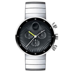 Movado Men's Chronograph Watch - Edge Black Dial Stainless Steel Bracelet | 3680009