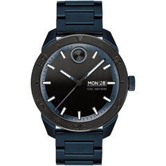 Movado Men's Quartz Watch - Bold Black Dial Blue Stainless Steel Bracelet | 3600607