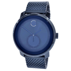 Movado Men's Quartz Watch - Bold Blue Dial Stainless Steel Mesh Bracelet | 3600680