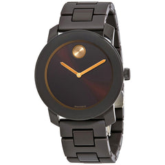 Movado Men's Quartz Watch - Bold Dark Brown Stainless Steel Bracelet | 3600462