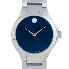 Movado Men's Quartz Watch - Defio Blue Dial Stainless Steel Bracelet | 0607311