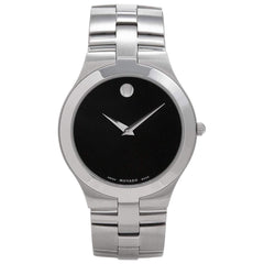 Movado Men's Quartz Watch - Juro Black Dial Stainless Steel Bracelet | 0605023