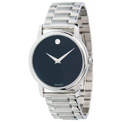 Movado Men's Quartz Watch - Museum Black Dial Stainless Steel Bracelet | 2100014