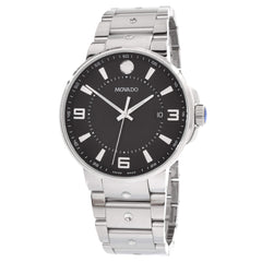 Movado Men's Quartz Watch - SE Pilot Black Dial Stainless Steel Bracelet | 0607412