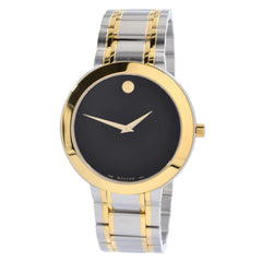 Movado Men's Quartz Watch - Stiri Black Dial Two Tone Stainless Steel Bracelet | 0607278