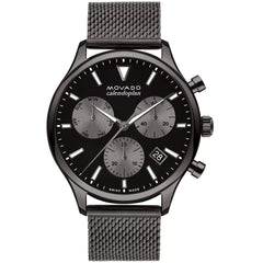 Movado Men's Watch - Heritage Calendoplan Chronograph Steel Mesh Bracelet | 3650153