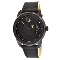 Movado Men's Watch - Trend Black Stainless Steel Case Leather Strap Quartz | 3600696
