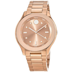 Movado Women's Bracelet Watch - Bold Swiss Quartz Rose Gold Dial Steel | 3600417